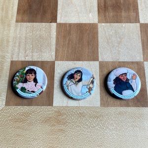 AG American Girl Samantha Pins (3) Book Buttons